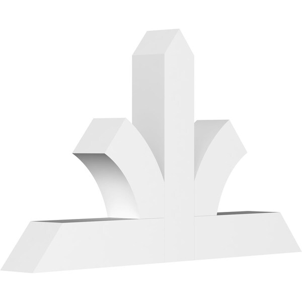 Ekena Millwork Richland Architectural Grade PVC Gable Bracket, 36"W x 21"H x 4"D x 4"F, 14/12 Pitch GBP036X21X0404RIC00 - main